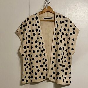 Gudrun Sjödén Cream Cardigan with Black Dots size L